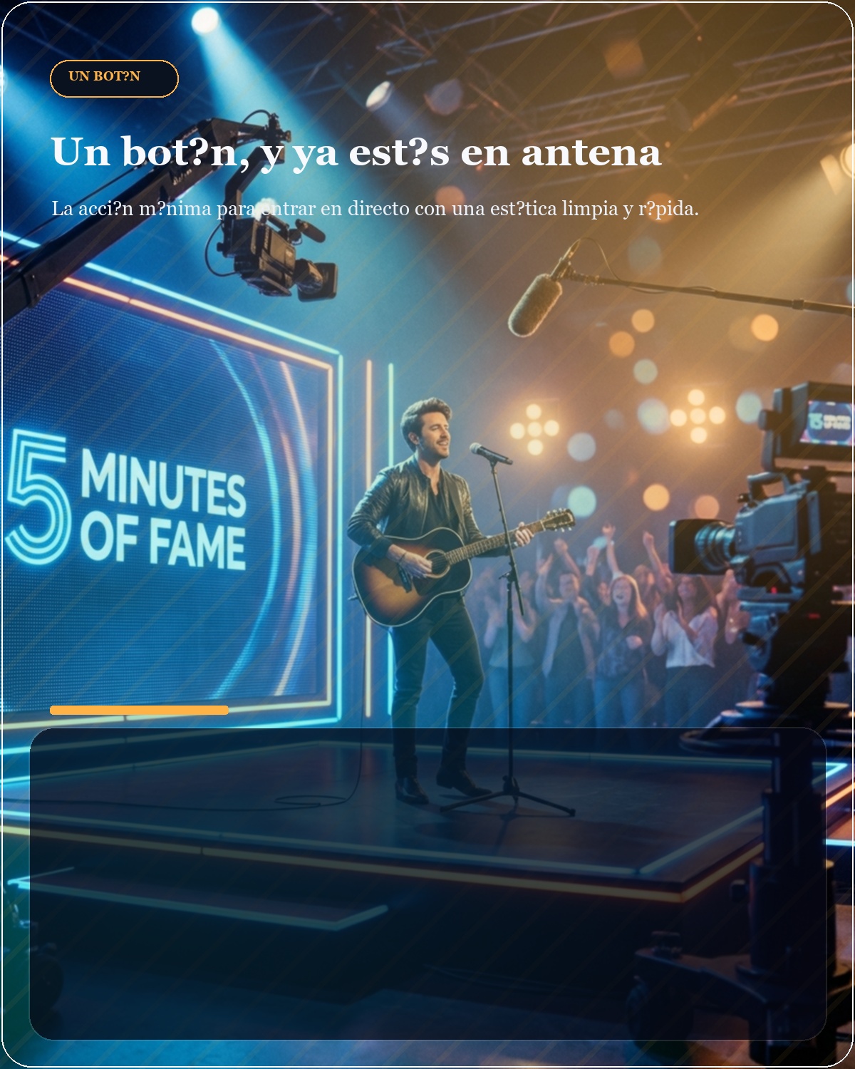 Un botón en antena